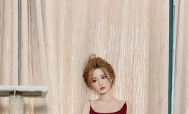 潮影实体娃娃 仙女芷若的红色针织纱连衣裙