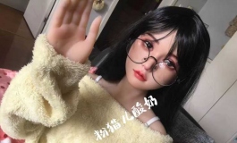 粉猫儿硅胶头娃娃