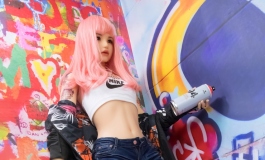 #第三届摄影大赛#【实体娃娃】少女街头涂鸦彩绘师【璇】