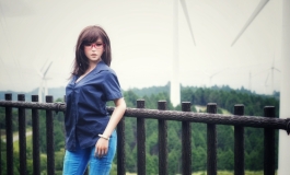 At the hills lined with windmills