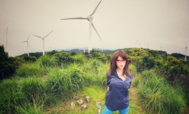 At the hills lined with windmills